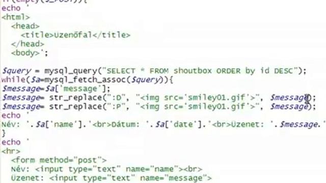 PHP üzenőfal készítése - 3/3. rész смотреть онлайн