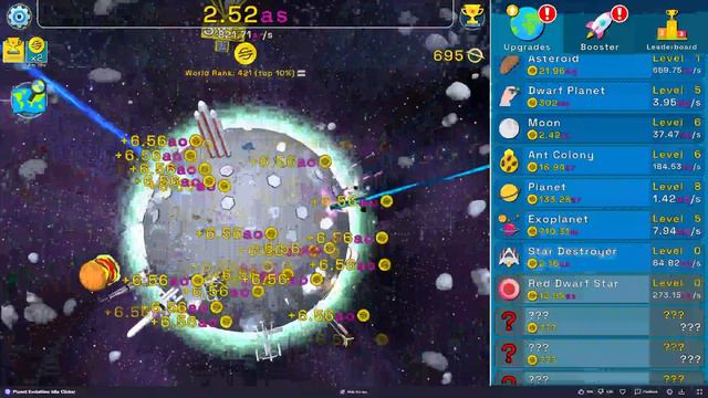 Planet Evolution: Idle Clicker Gameplay