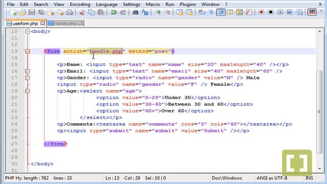 [PHP & MySQL] 23/45 Handling a Form смотреть онлайн