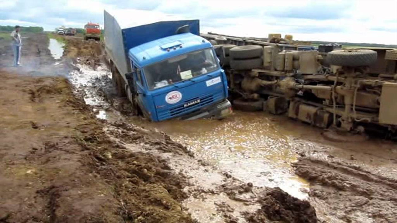 КАМАЗЫ. Проходимость и неудачи грузовика КАМАЗ. смотреть онлайн