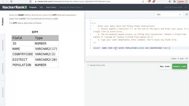 HackerRank - Revising the Select [Query 2] [Sql Interview Question] Solution смотреть онлайн