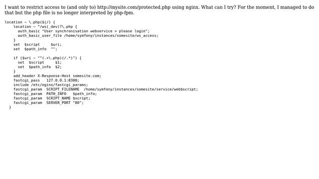 DevOps & SysAdmins: How can I protect access to specific php files at the root of my website? смотреть онлайн