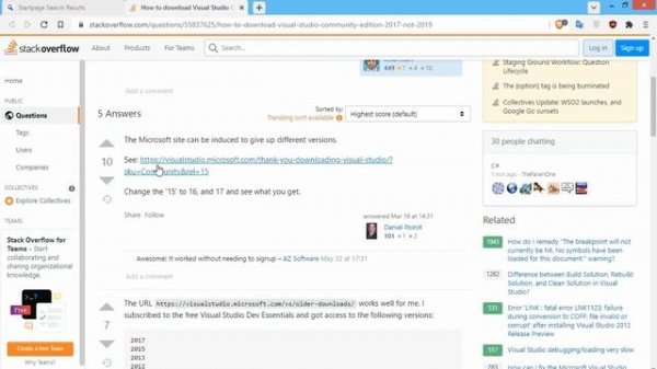 Установка Visual Studio Community 2017