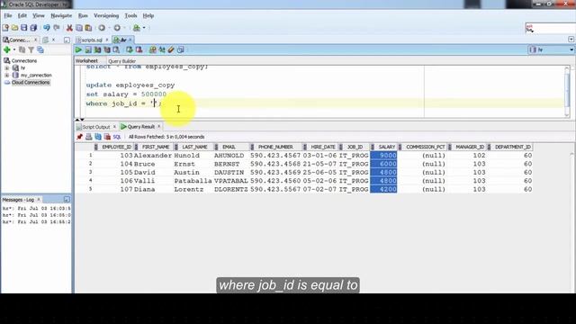 Oracle SQL Certified Beginner to advanced - DML - UPDATE Statement - Video 78 - 2020 смотреть онлайн