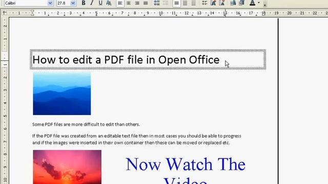 Open Office How To Edit PDF files. (Simple) смотреть онлайн