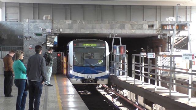 Метропоезд 81-556.1/557.1/558.1 "Нева" №321. Станция Рыбацкое смотреть онлайн