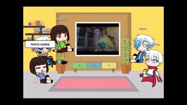 Underatle chracters and ink sans reacting rush E but played by a real person смотреть онлайн