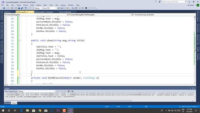 How to Create Custom DialogBox(MessageBox) Class C# winform смотреть онлайн