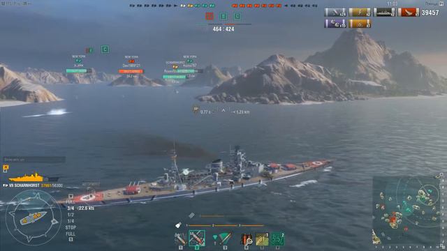 Zwei Scharnhorst's im Zug. Страны Оси в World of Warships смотреть онлайн