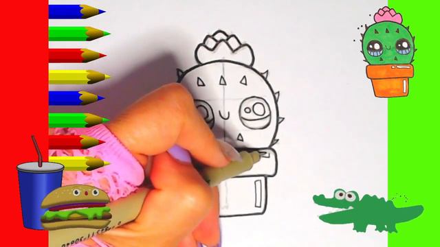 Как нарисовать МИЛЫЙ. просто, Рисунки для начинающих. Кактус смотреть онлайн