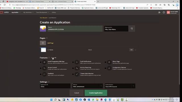 Create Oracle apex application смотреть онлайн