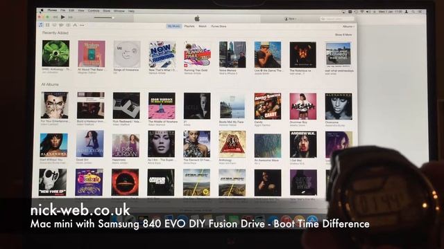 Mac Mini late 2012 DIY SSD Fusion Boot Time