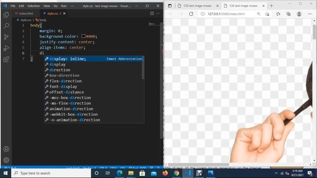 CSS Image Text Mosaic Effect смотреть онлайн