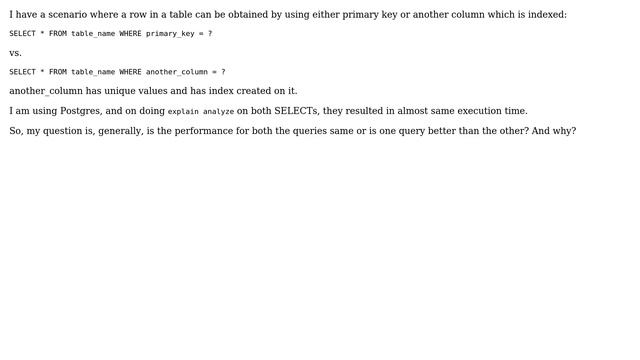 Databases: Performace of SELECT query based on primary key vs. indexed column (2 Solutions!!) смотреть онлайн