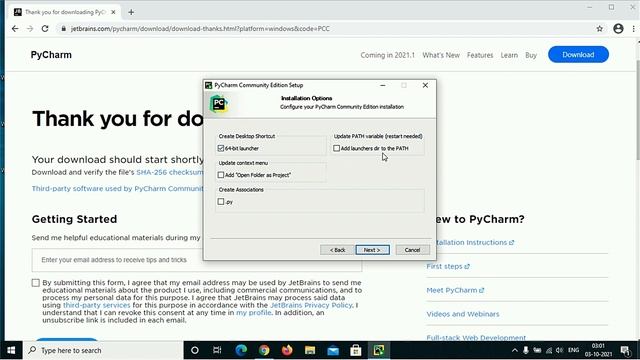 Install Python 3.9 and PyCharm on Windows 10 | смотреть онлайн