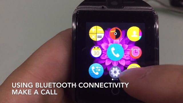 Q18 Bluetooth Smart Watch Support SIM Card Camera For Android смотреть онлайн