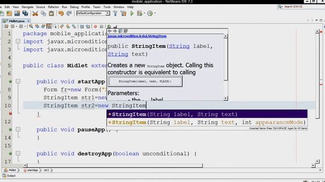 JAVA ME STRING ITEM смотреть онлайн