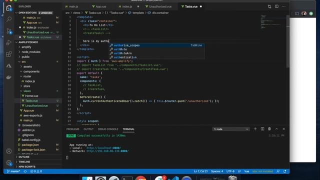 Beginner Vuejs TaskList using AWS Amplify and Federated Auth смотреть онлайн