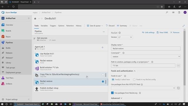 Getting started with package management using Azure Artifacts смотреть онлайн