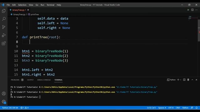 Binary Tree Implementation in Python | Create a binary tree | How to print a binary tree in Python смотреть онлайн