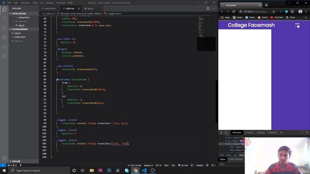 My experience of making responsive navbar with React.js | Boring Video | How to make Facemash смотреть онлайн