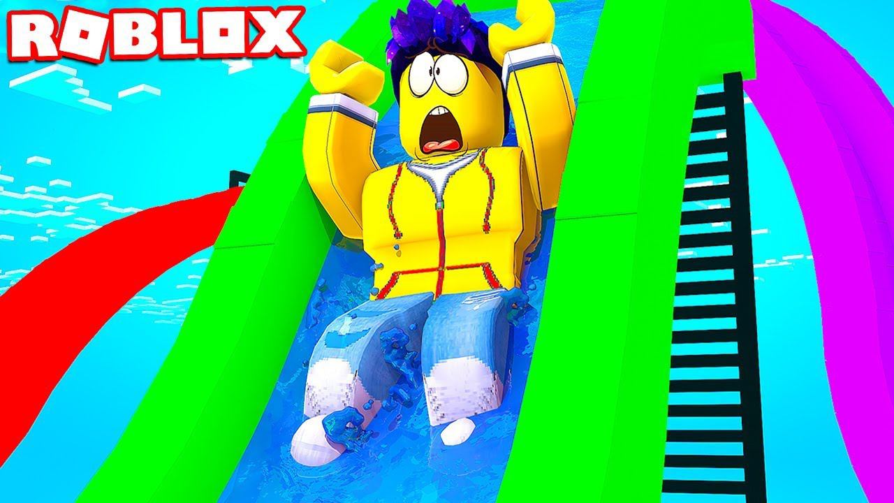 ВОТ ЭТО ВЫСОТА! СПУСК С ОГРОМНОЙ ДЕТСКОЙ ГОРКИ НА 999,999,999 МЕТРОВ - ПОСЕТИЛ АКВАПАРК В ROBLOX смотреть онлайн