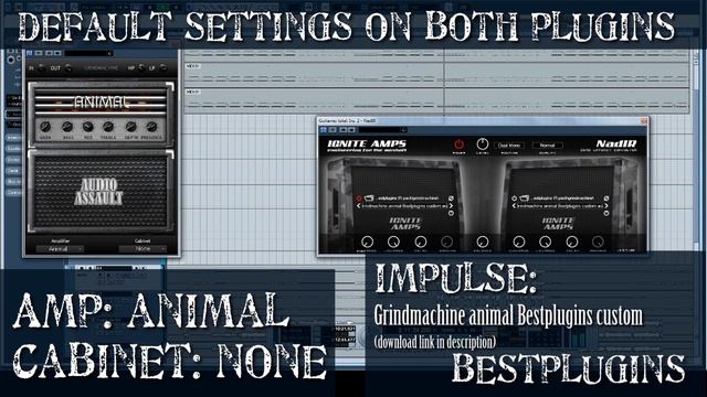 Grindmachine guitar distortion test - Amp: animal with custom Impulse смотреть онлайн