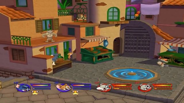 Tom And Jerry In War Of The Whiskers - Tom,Jerry Vs Spike,Tyke (Dolphin/Gameplay)