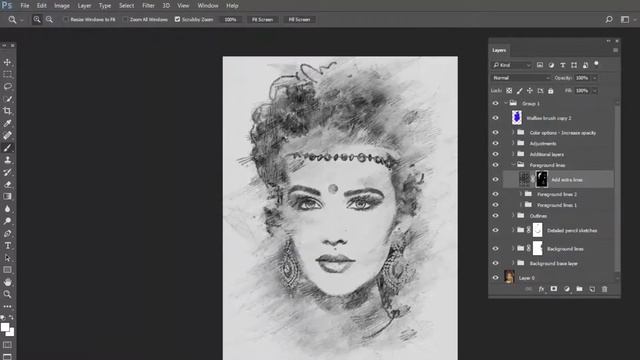 Pencil Sketch effect in 5 minutes | Sketcho Photoshop Action Tutorial смотреть онлайн