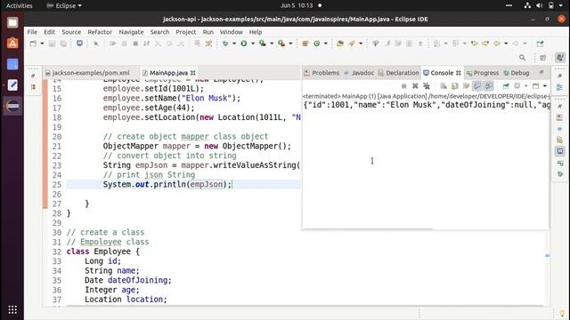 How To Convert Java Object to/from JSON String In Jackson API | Java Inspires смотреть онлайн