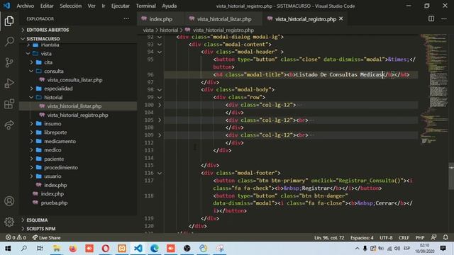 40.CREANDO UN SISTEMA DESDE 0 CON PHP, JAVASCRIPT Y AJAX - REGISTRO HISTORIAL CLÍNICO PARTE 1 смотреть онлайн