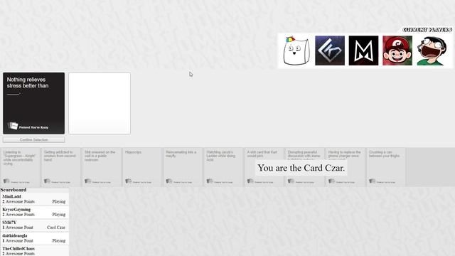 "MASTAURBATING" - Cards Against Humanity Online! смотреть онлайн