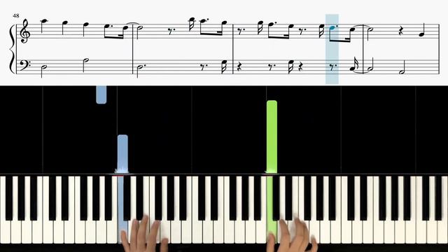 Christmas Carol Medley 《Piano Tutorial》 ⭐⭐☆☆☆ смотреть онлайн