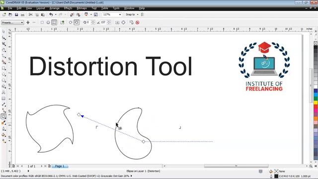 CorelDraw Distortion tool, Using the Distortion tool in CorelDraw смотреть онлайн