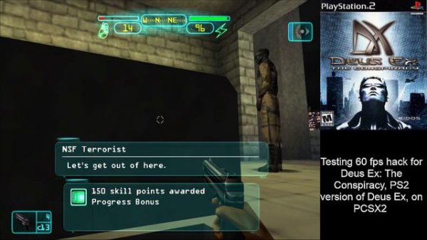 Deus Ex PS2 | Realistic | Testing the 60 fps hack on PCSX2