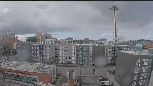 Seattle, Washington, skyline, the iconic Space Needle, city’s downtown area - Earth Cam Live смотреть онлайн