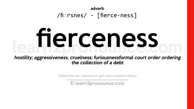 Pronunciation of Fierceness | Definition of Fierceness смотреть онлайн