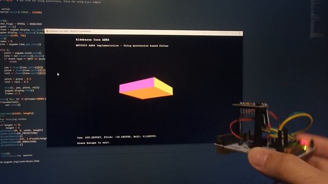 MPU9250 Quaternion Application with STM32 / visual 3D by PyGame - DEMO 1 смотреть онлайн