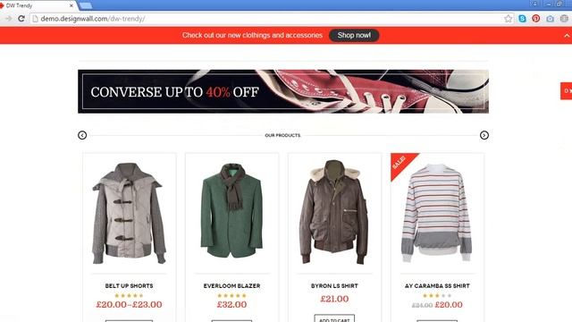 DW Trendy - Responsive WooCommerce WordPress Theme Preview смотреть онлайн