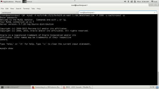 AWS || LOGIN to MYSQL Instance using CLI - Amazon RDS - Part2 смотреть онлайн