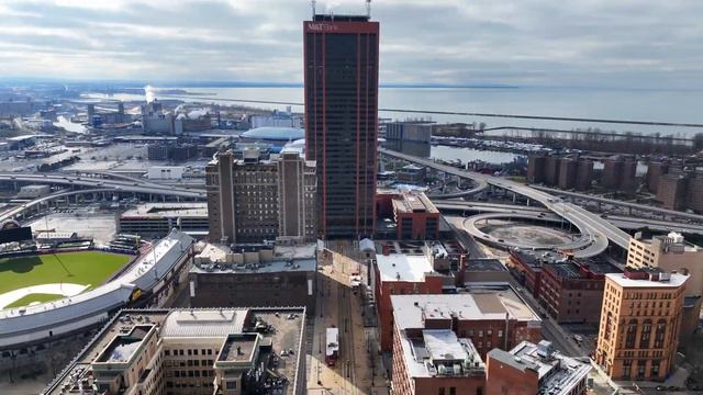 The City of Buffalo in February of 2024 - Drone Video смотреть онлайн