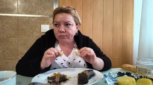 МУКБАНГ 🍽 РУССКИЙ ОБЕД, КОПЧЁНАЯ РЫБА С КАРТОШКОЙ MUKBANG🍴smoked fish and potatoes