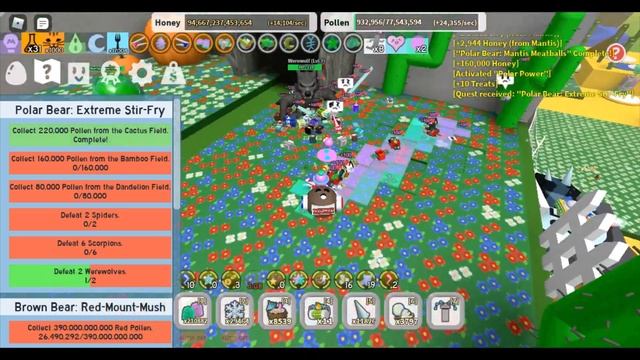 17,000 Polar power & 93rd Diamond egg plus polar bear quest tips in Bee Swarm simulator смотреть онлайн
