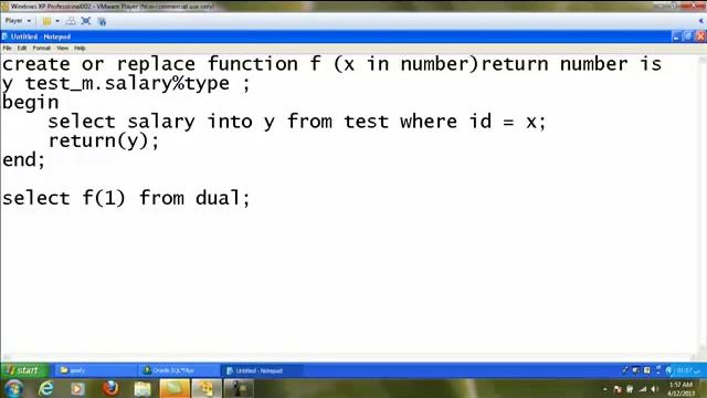 Creating Functions in Oracle PL SQL By Dr. RD Balaji смотреть онлайн