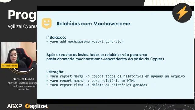 Cypress - Typescript, Maps e Upload de imagens com Rebeca Ferreira | AGXP Rewind смотреть онлайн