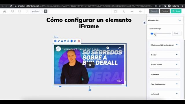 ??DESCUBRE Como AGREGAR ELEMENTO IFRAME en el constructor de sitios web Cheetah de Builderall...? смотреть онлайн