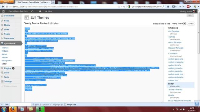 How to remove 'Proudly powered by WordPress' from the Twenty Twelve (2012) theme.mp4 смотреть онлайн
