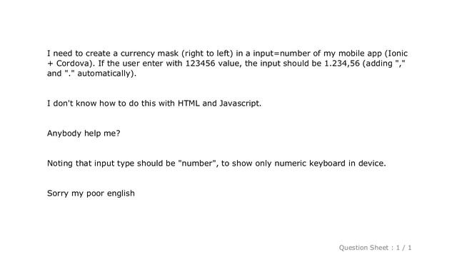 HTML : How auto format input number with currency mask (Ionic) смотреть онлайн