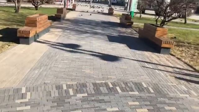 Тротуарная плитка в парке Екатеринбурга - производство компании Выбор