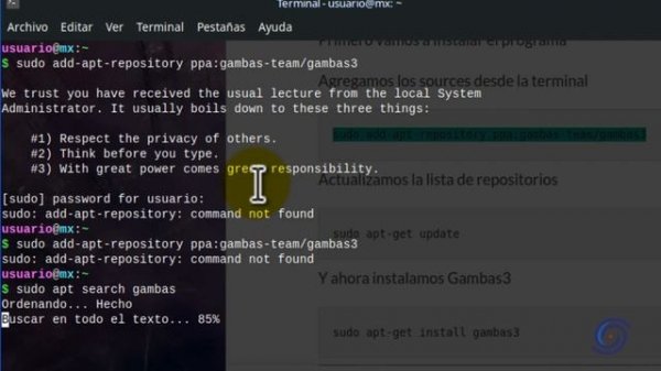 Programando en Gambas3 Introducción – Instalación EN MX LINUX 21 XFCE #1